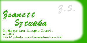zsanett sztupka business card